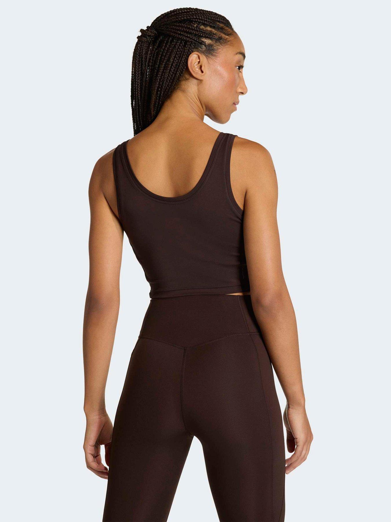  image of adidas-womens-training-workout-essentials-tank-brown