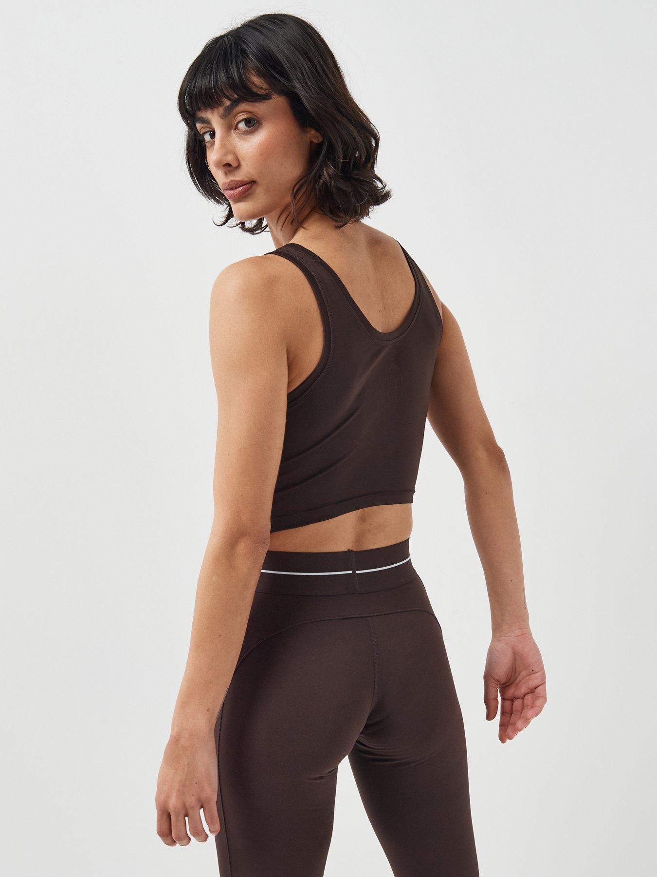 stillFront image of adidas-womens-training-workout-essentials-tank-brown