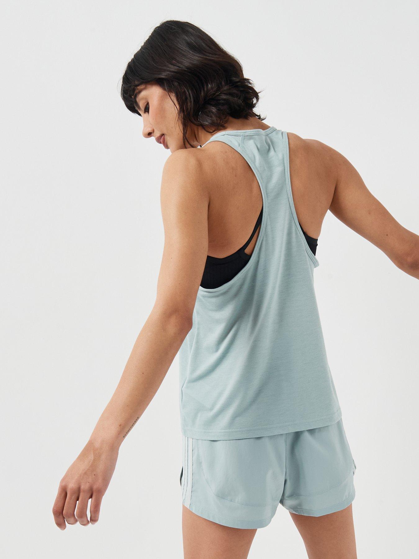  image of adidas-womens-training-workout-essentials-tank-green