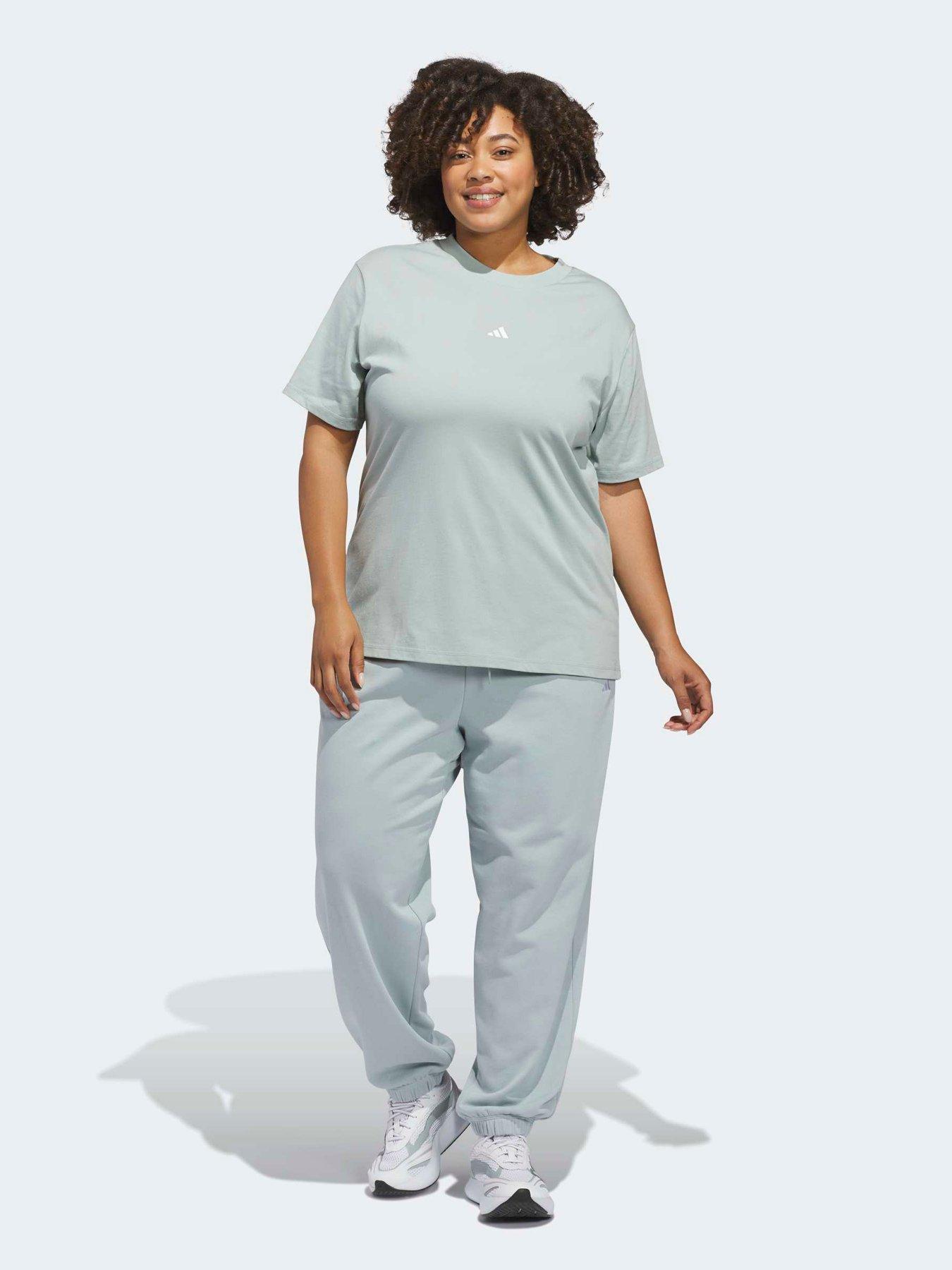 adidas Sportswear Women's Plus Size Essentials Small Logo T-Shirt - Green