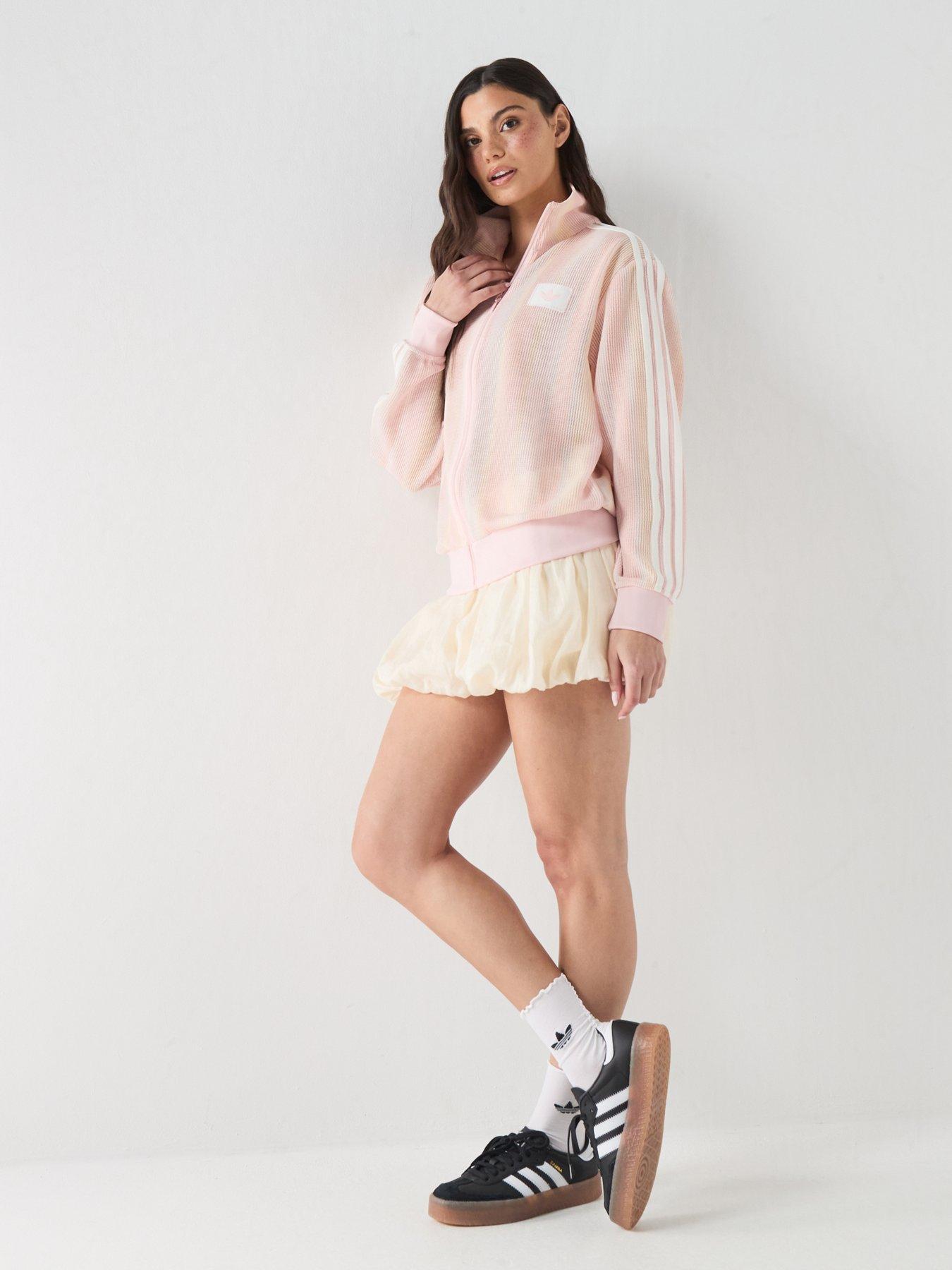 Image 3 of 6 of adidas Originals Women's Knit Fire Bird Tracksuit Top - Pink