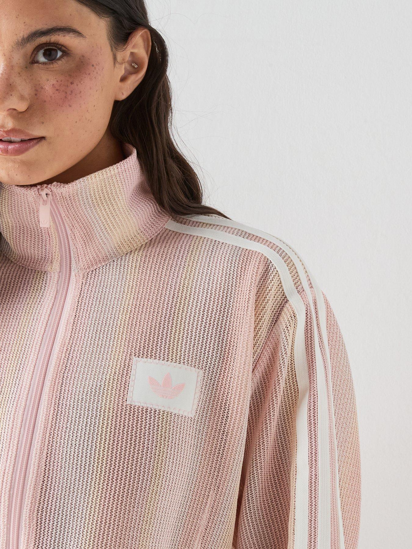 Image 4 of 6 of adidas Originals Women's Knit Fire Bird Tracksuit Top - Pink