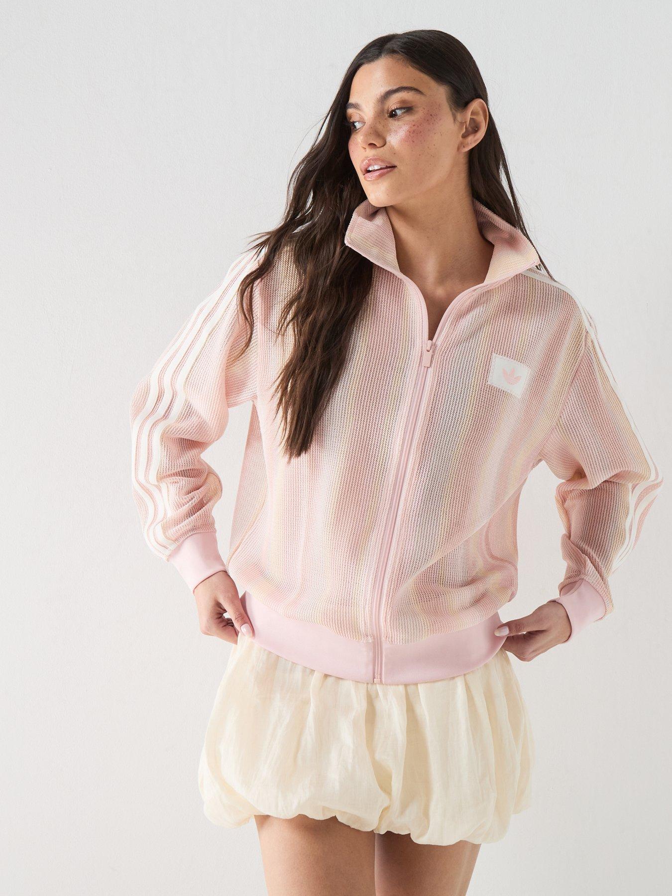 Image 5 of 6 of adidas Originals Women's Knit Fire Bird Tracksuit Top - Pink