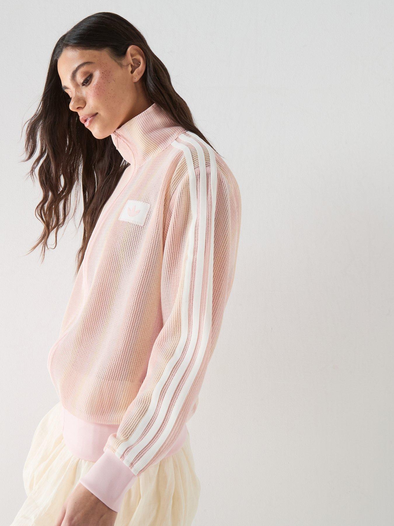 Image 6 of 6 of adidas Originals Women's Knit Fire Bird Tracksuit Top - Pink