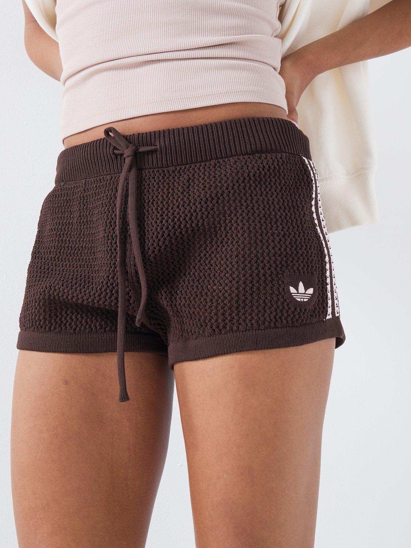 Image 4 of 6 of adidas Terrex Women's Knitted Crochet Shorts - Brown