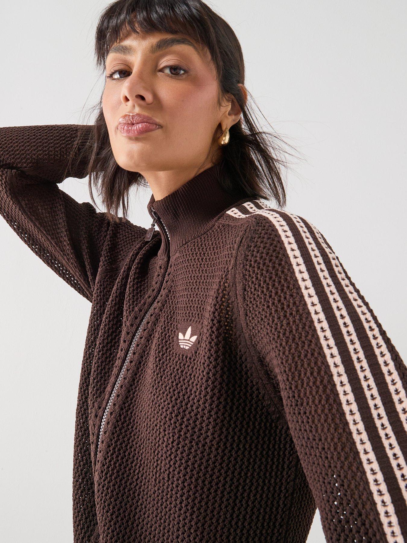 adidas Originals Women's Knitted Crochet Firebird Track Top