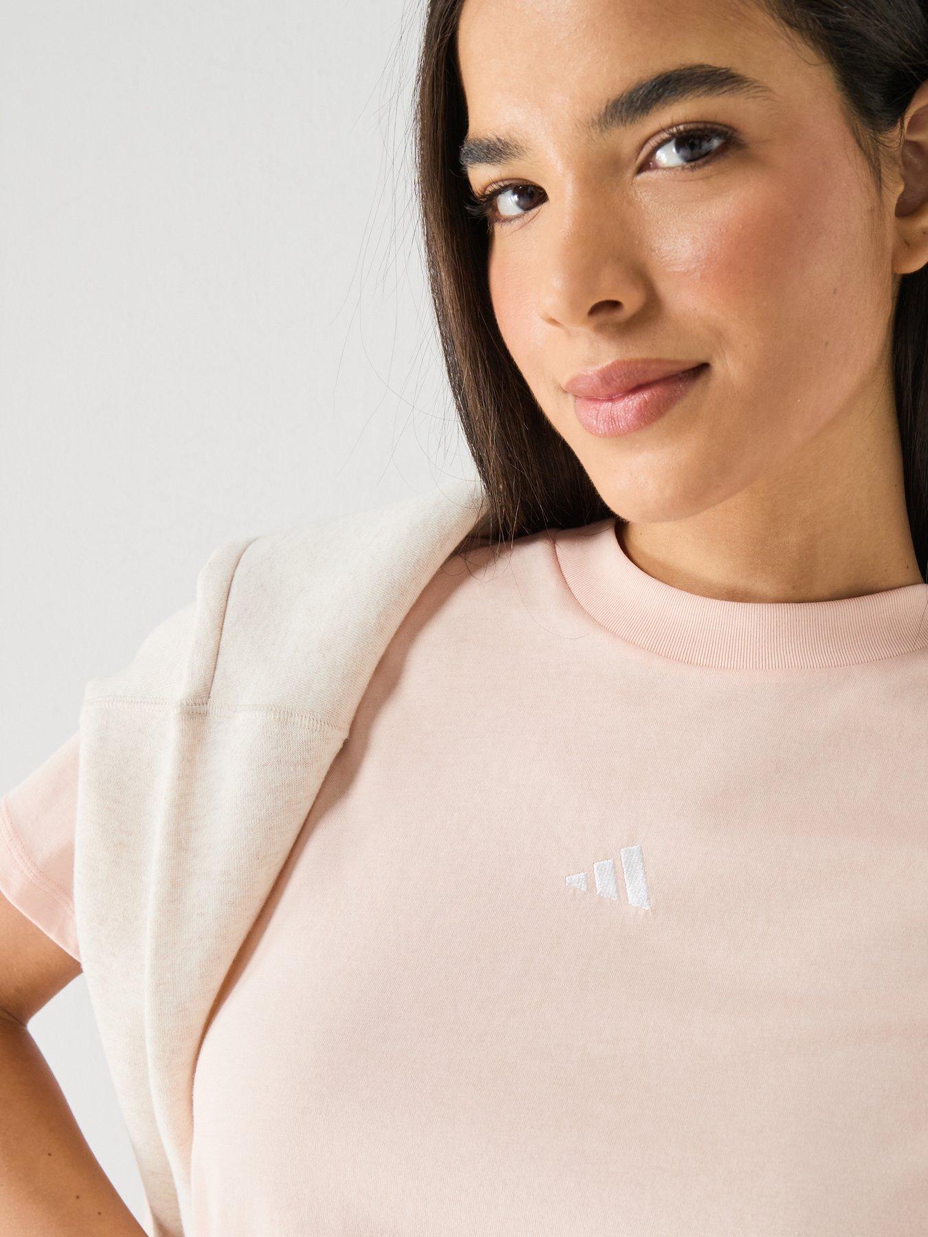 Image 4 of 6 of adidas Sportswear Women's Essentials Small Logo Cotton T-Shirt - Pink
