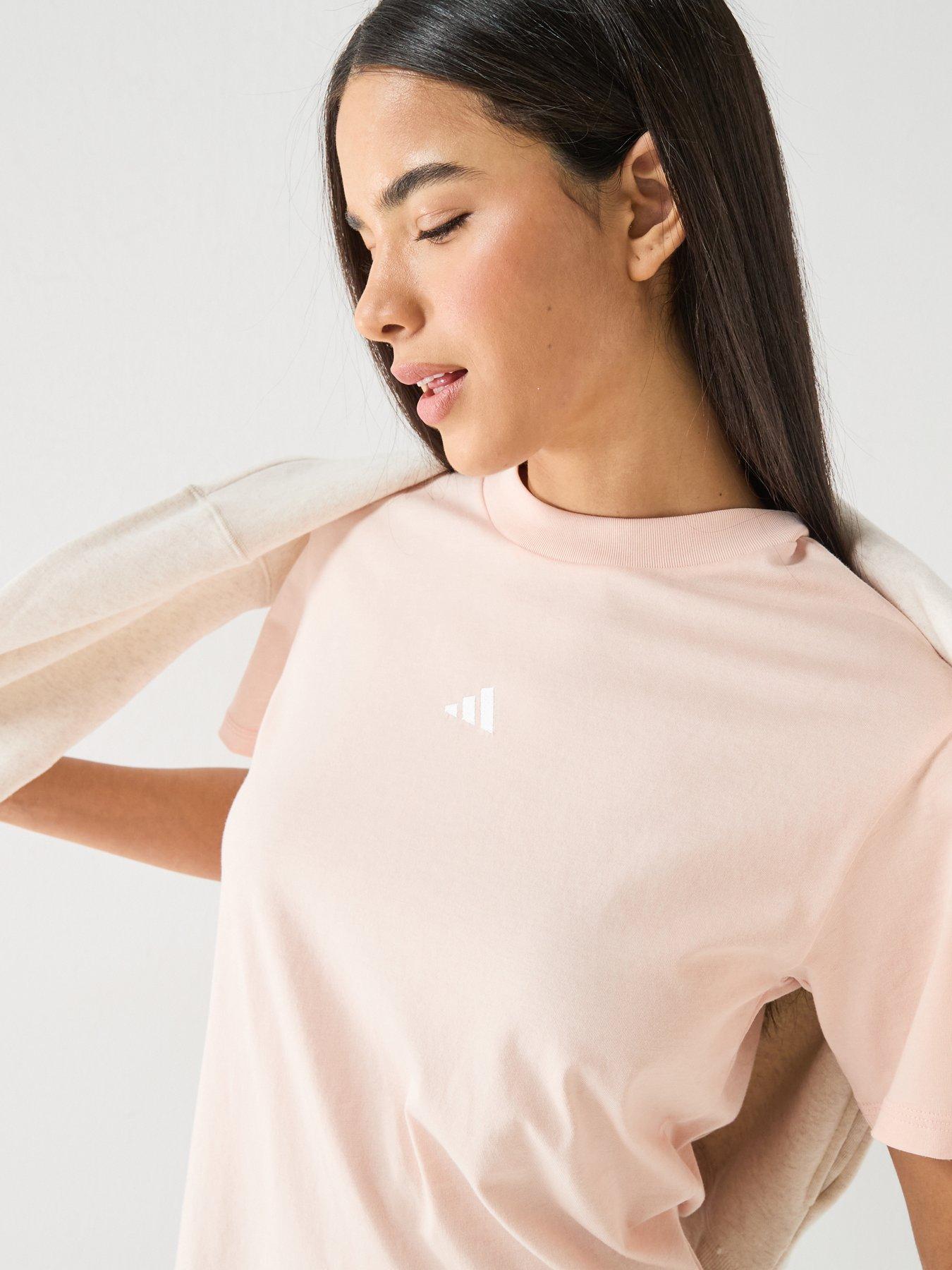 Image 5 of 6 of adidas Sportswear Women's Essentials Small Logo Cotton T-Shirt - Pink