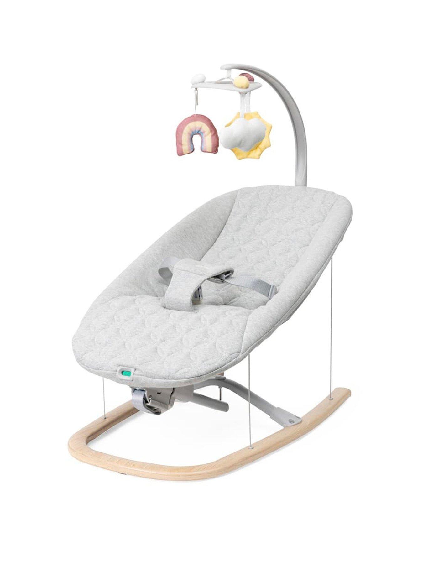 Image 1 of 6 of Chicco Zen Wave Rocker with Natural Rocking Motion, Wooden Grey