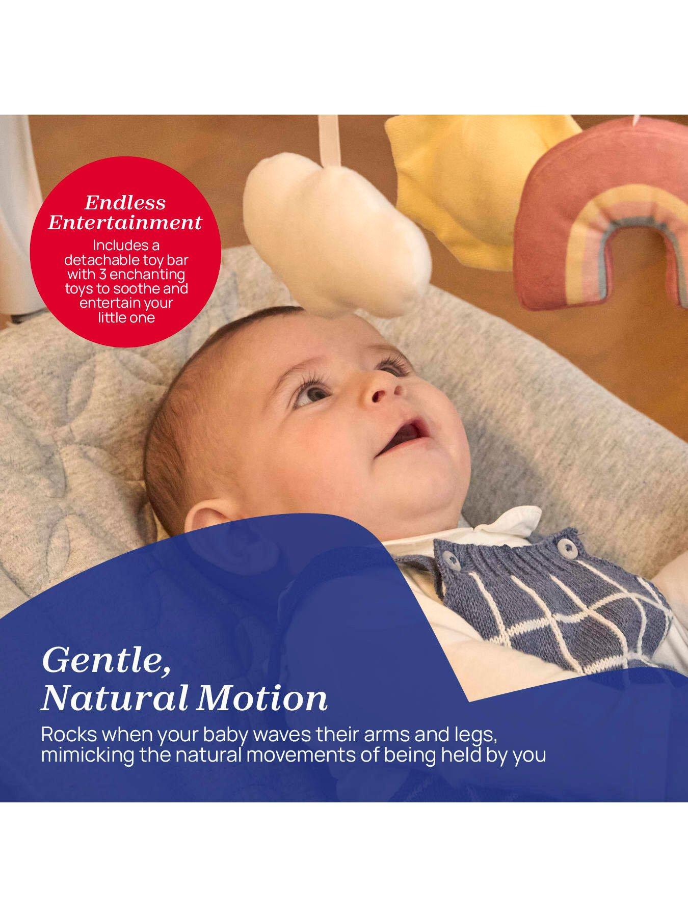 Image 2 of 6 of Chicco Zen Wave Rocker with Natural Rocking Motion, Wooden Grey