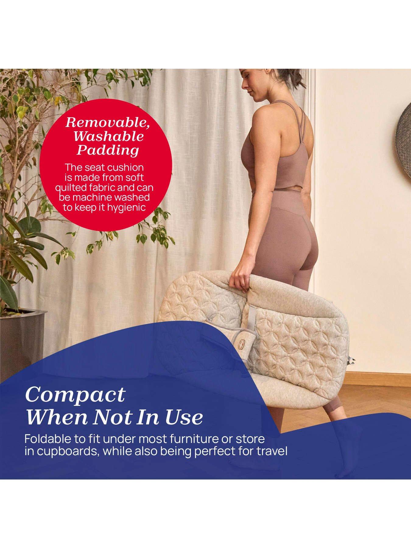 Image 4 of 6 of Chicco Zen Wave Rocker with Natural Rocking Motion, Wooden Grey
