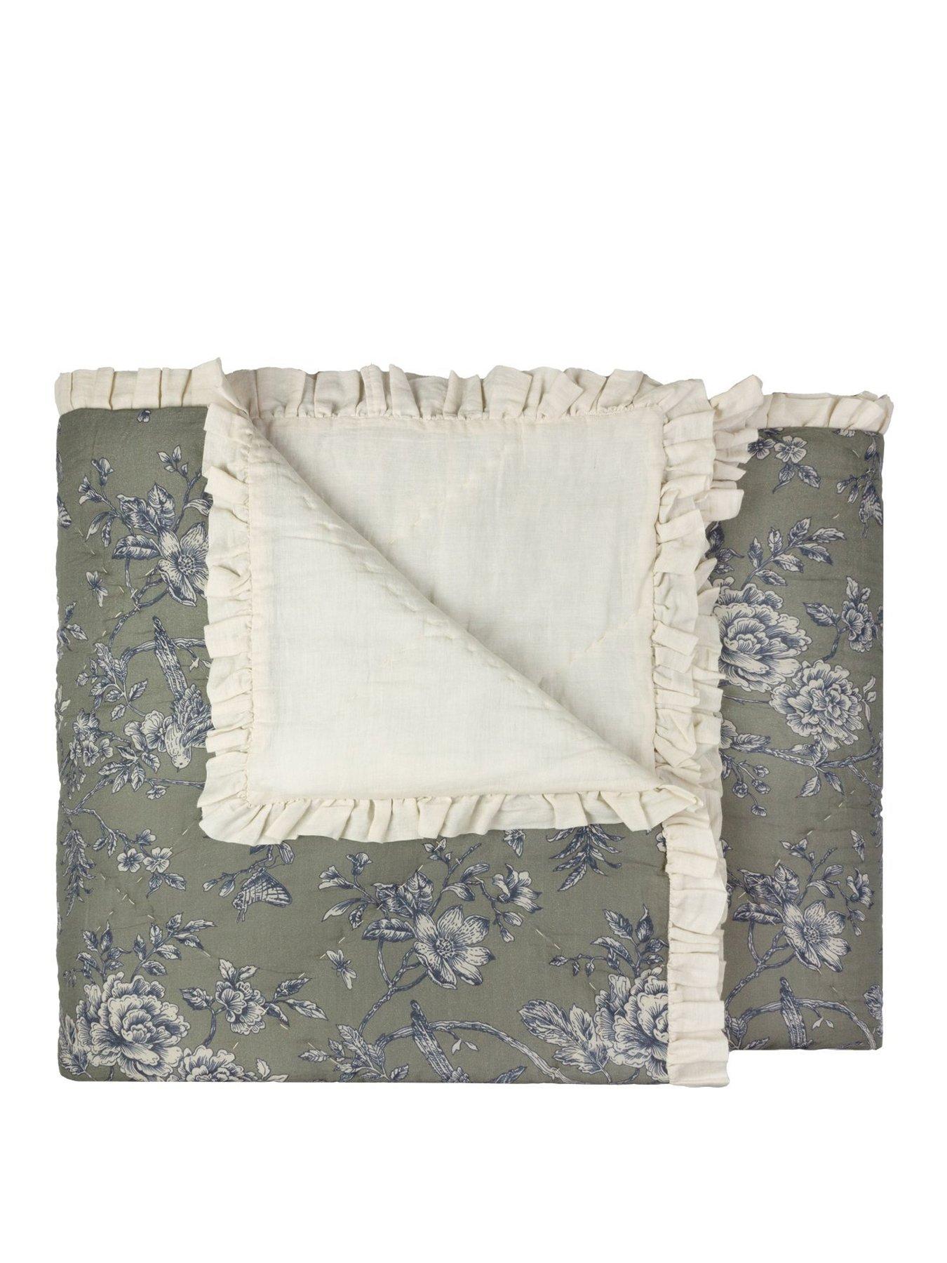  image of wylder-hermione-bedspread-moss