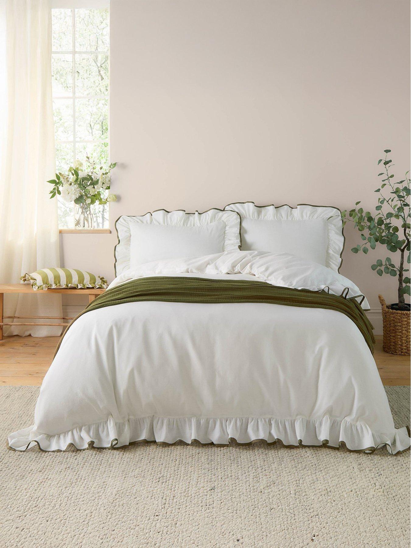 Image 1 of 3 of Wylder Blousey Duvet Set Olive