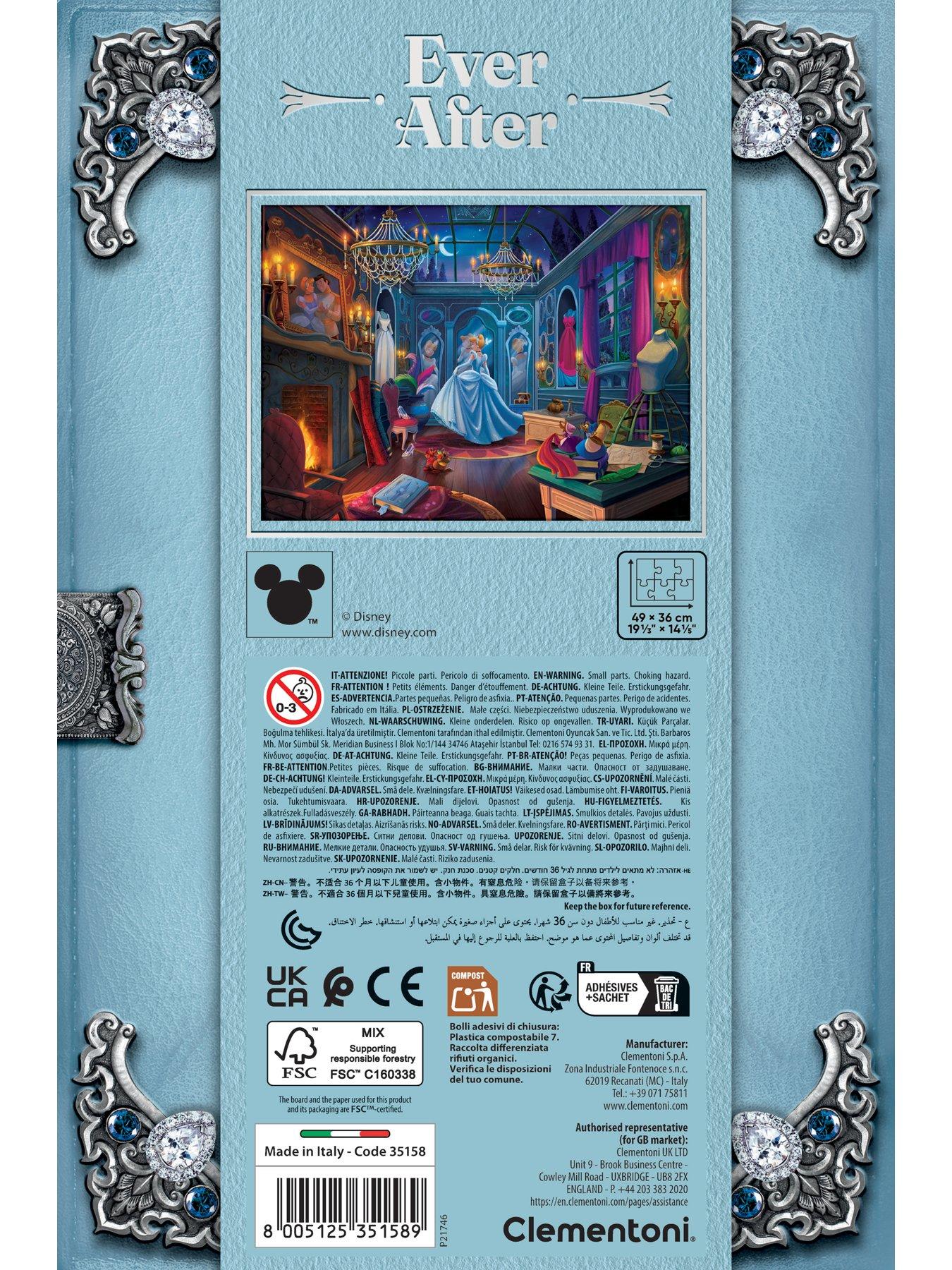  image of clementoni-disney-princess-ever-after-collection-cinderella-500-piece-puzzle-in-deluxe-packaging