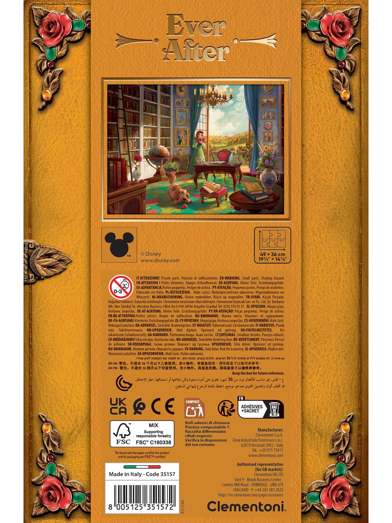  image of clementoni-disney-princess-ever-after-collection-belle-500-piece-puzzle-in-deluxe-packaging