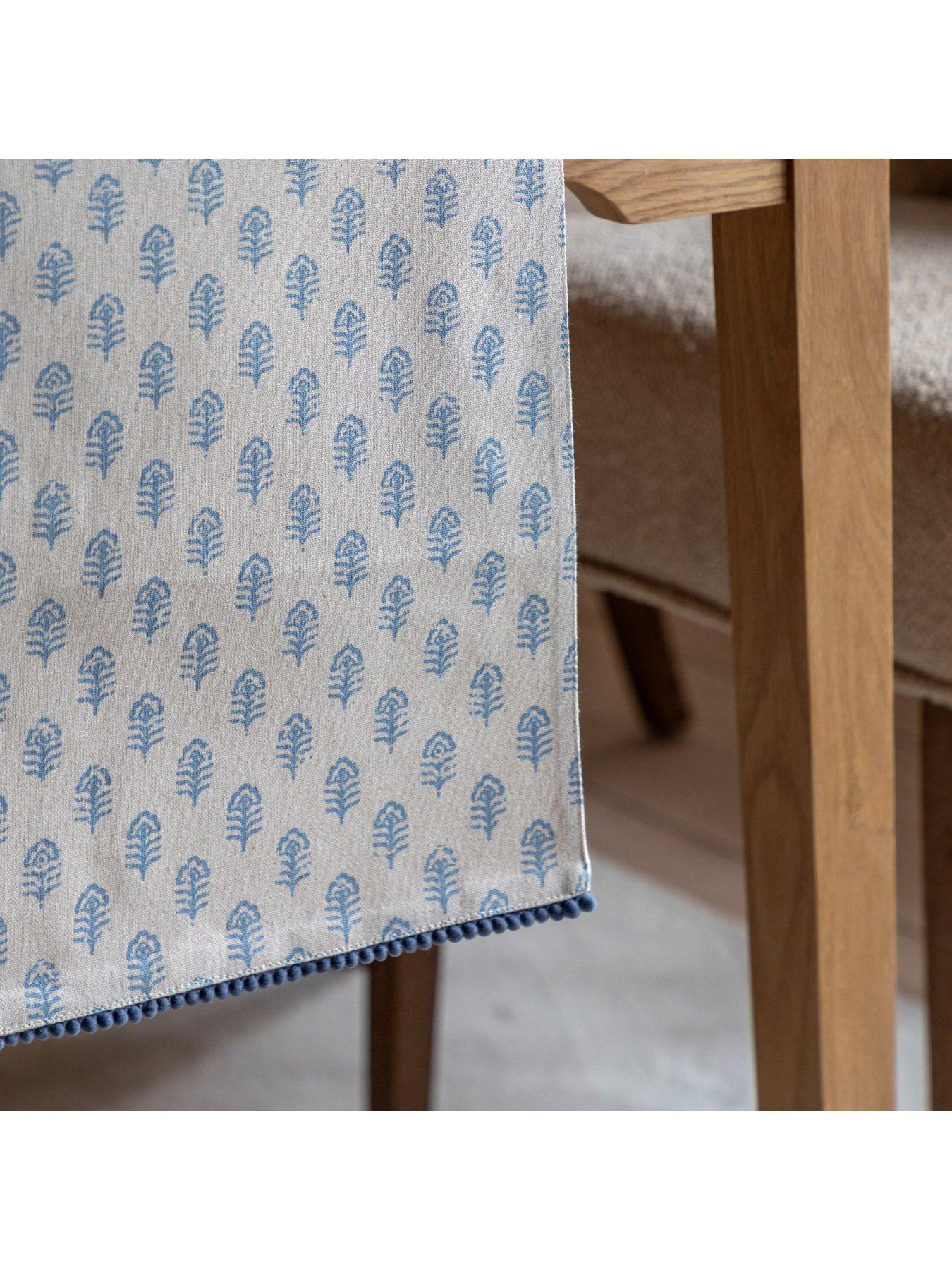  image of gallery-direct-floral-stamp-table-runner