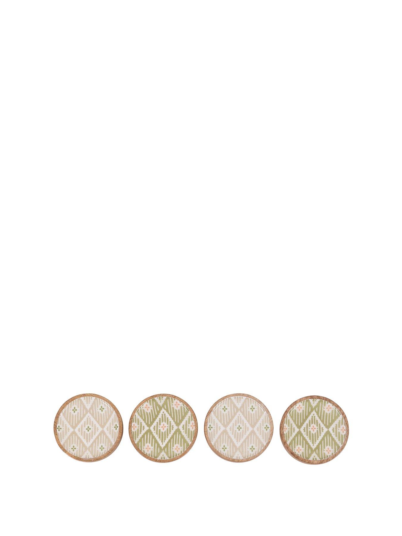 Gallery Direct Set Of 4 Mango Wood Coaster