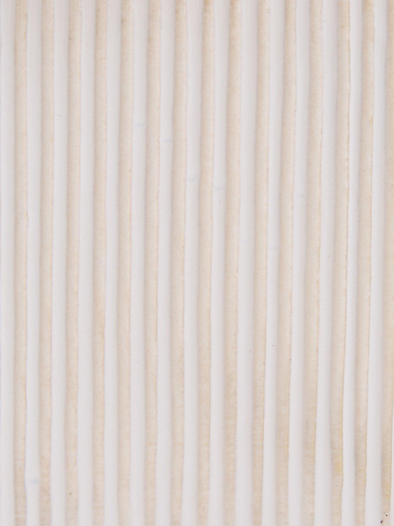 Image 7 of 8 of The Very Collection Ribbed Cube Table Lamp With Scalloped Shade