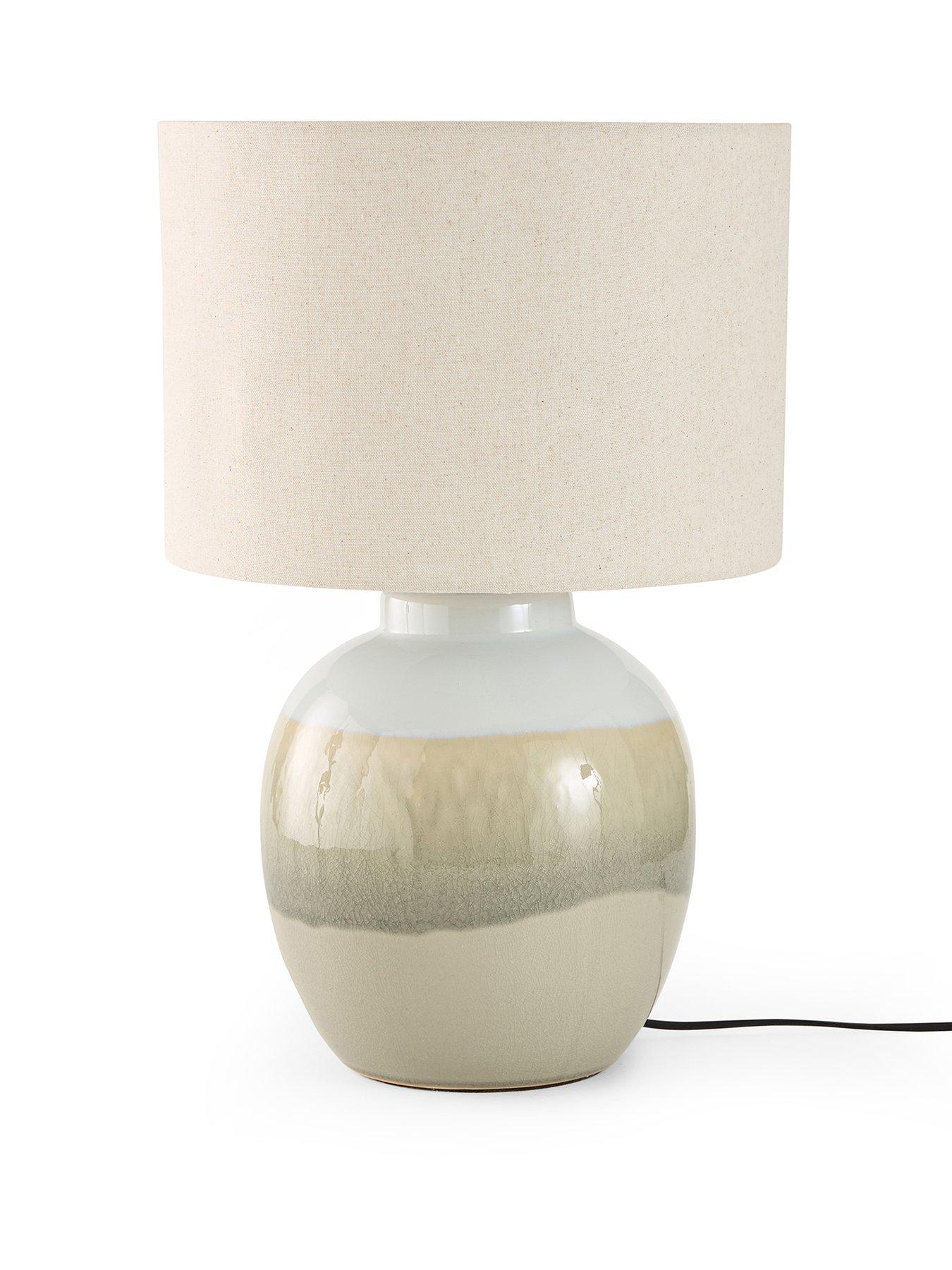 Image 2 of 8 of The Very Collection Grey Reactive Glaze Table Lamp