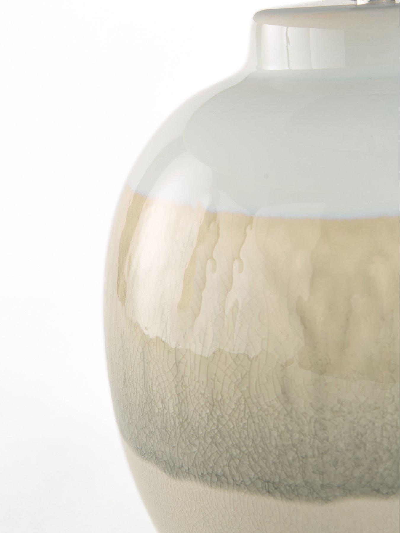 Image 6 of 8 of The Very Collection Grey Reactive Glaze Table Lamp