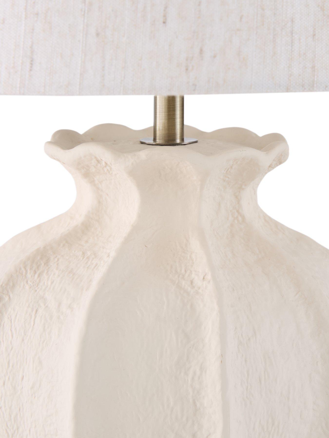 Image 5 of 8 of The Very Collection Vertical Rib Ceramic Textured Table Lamp