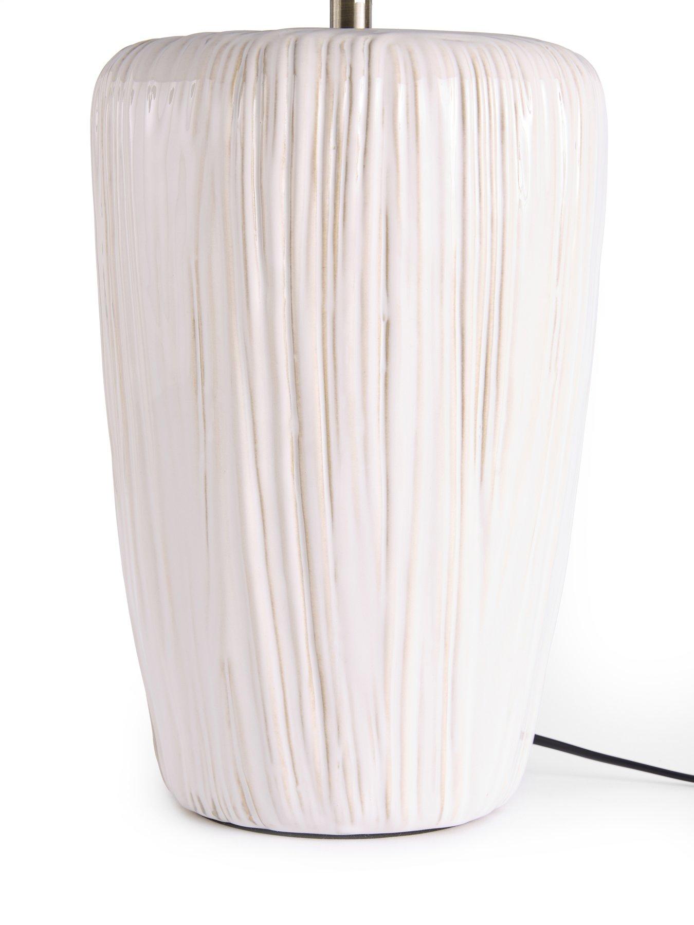 Image 4 of 7 of The Very Collection Brushed Ceramic Table Lamp