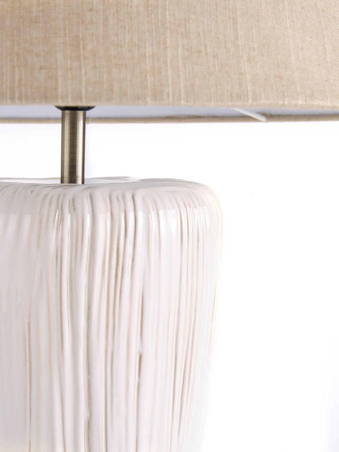 Image 5 of 7 of The Very Collection Brushed Ceramic Table Lamp