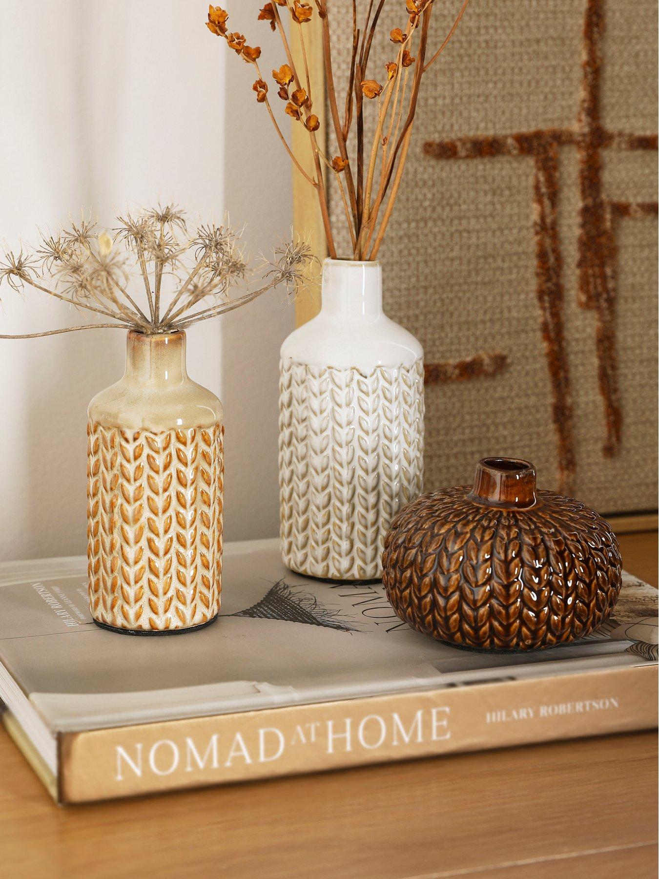 The Very Collection Set Of 3 'knit' Bud Vases