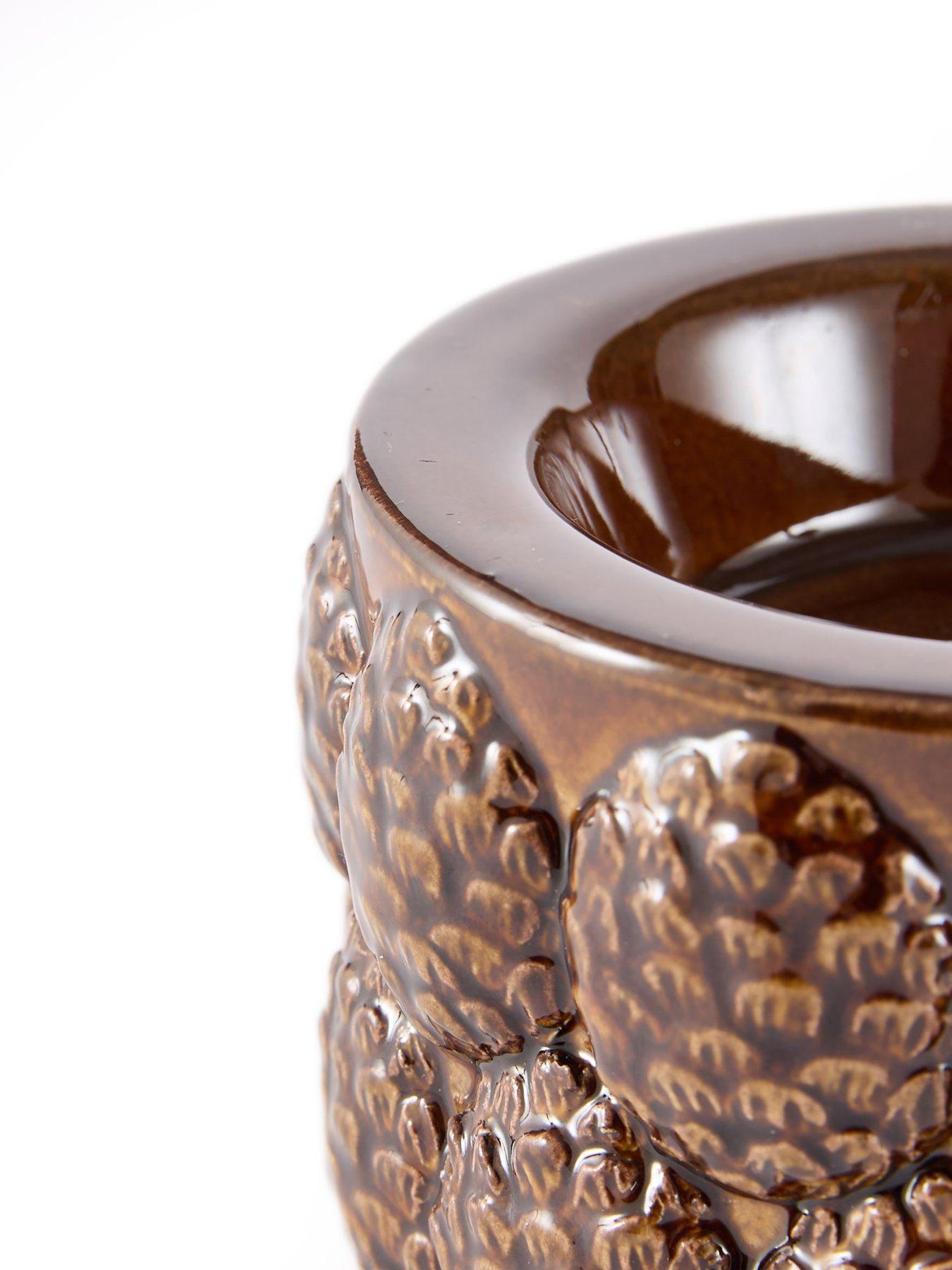 Image 6 of 7 of The Very Collection Tealight Candle Holder With Pinecone Detail