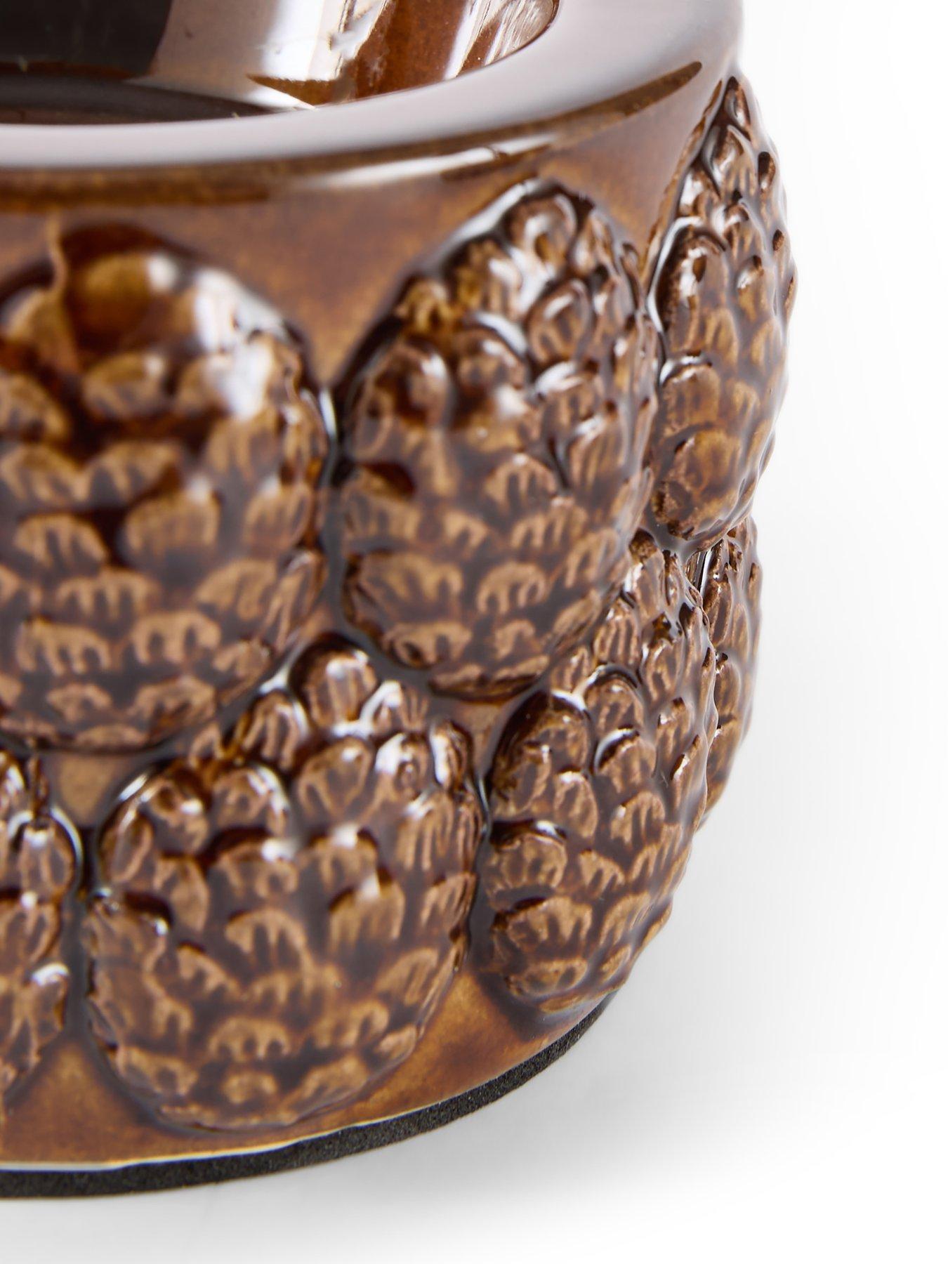 Image 7 of 7 of The Very Collection Tealight Candle Holder With Pinecone Detail