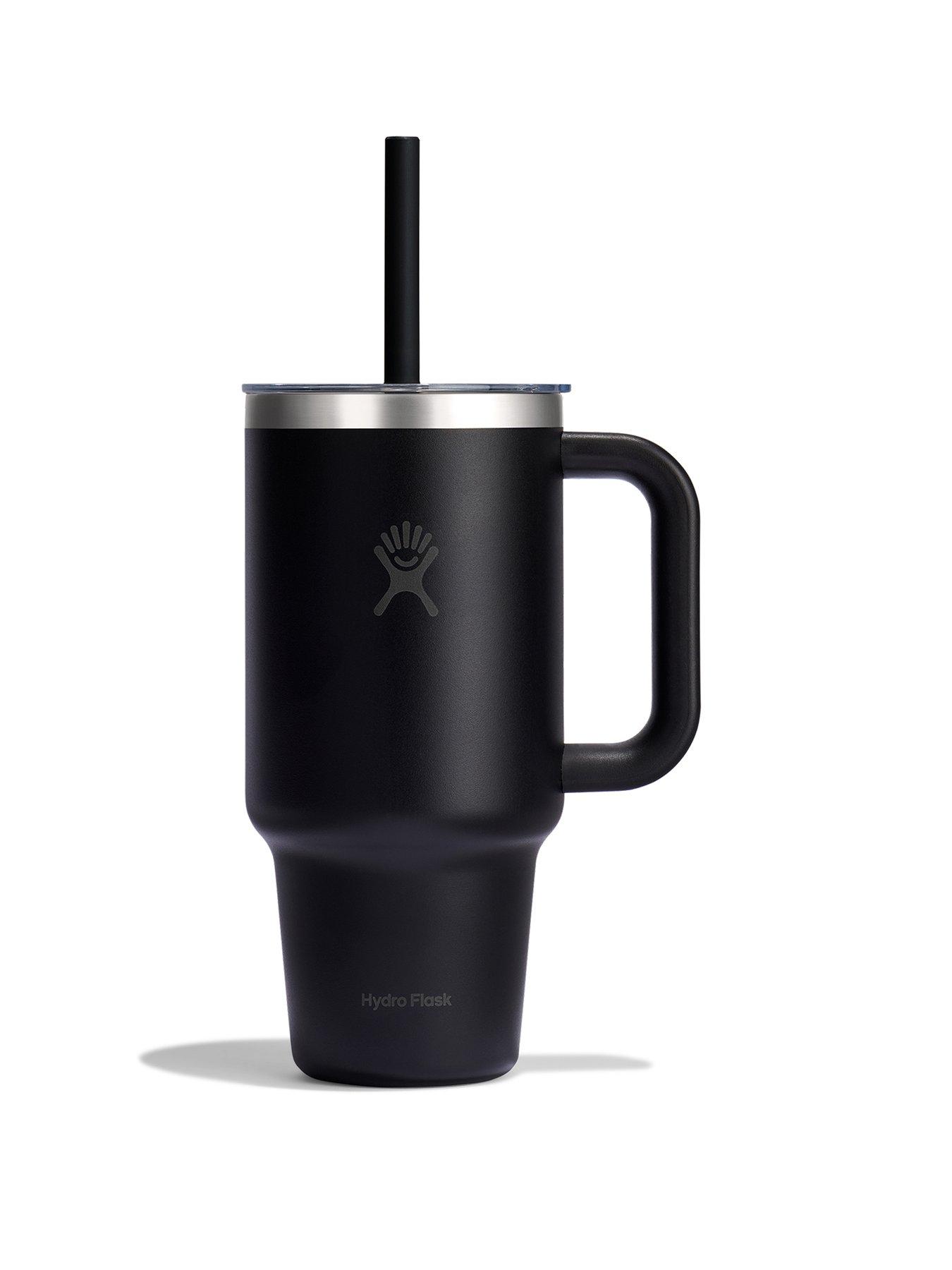 Hydro Flask 32 Oz Travel Tumbler Clear Lid Black