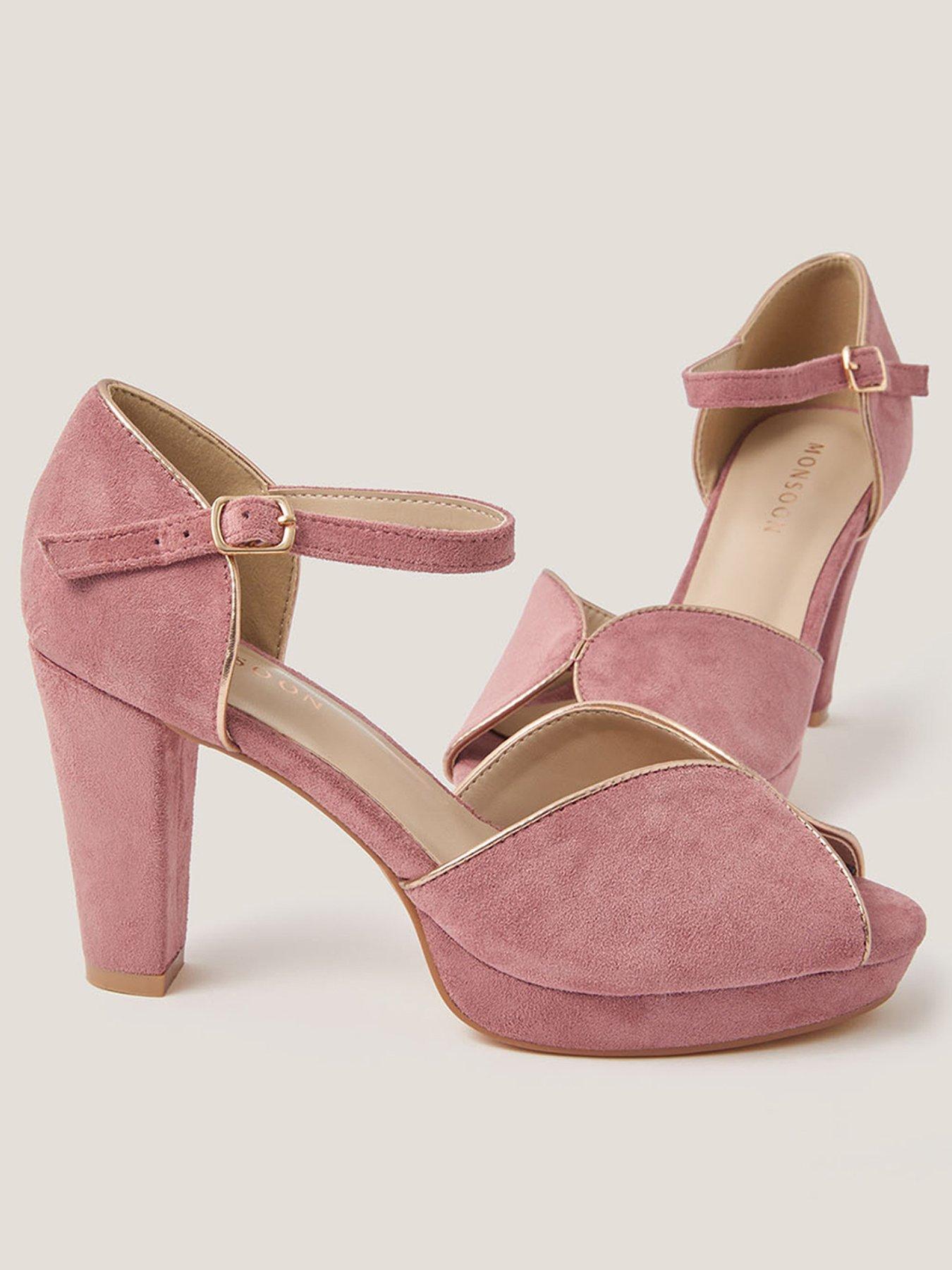  image of monsoon-gabi-gold-trim-platform-pink