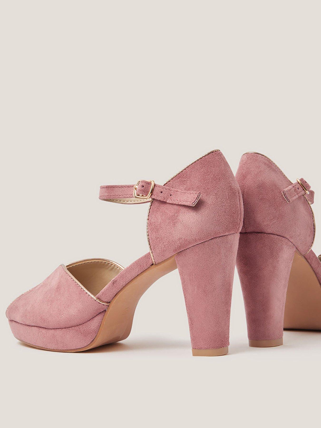  image of monsoon-gabi-gold-trim-platform-pink