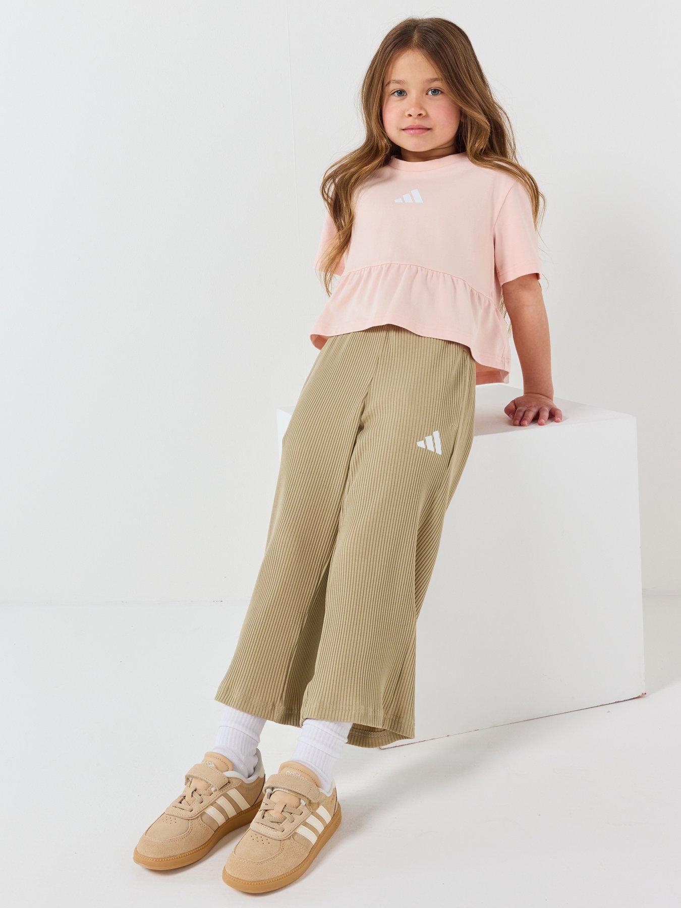 adidas Sportswear Kids Girls Seasonals Sweat Ruffles Set Little Girls - Pink