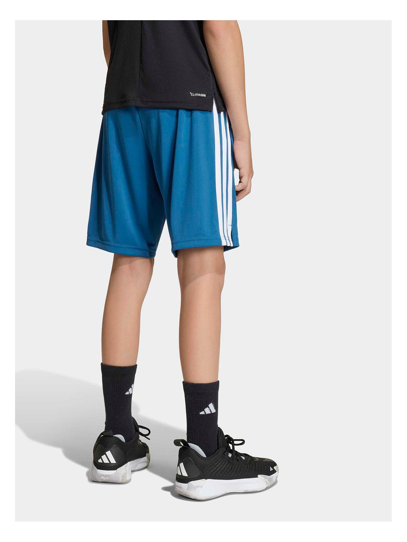 Image 3 of 5 of adidas Boys Training 3 Stripe Short - Blue - Green