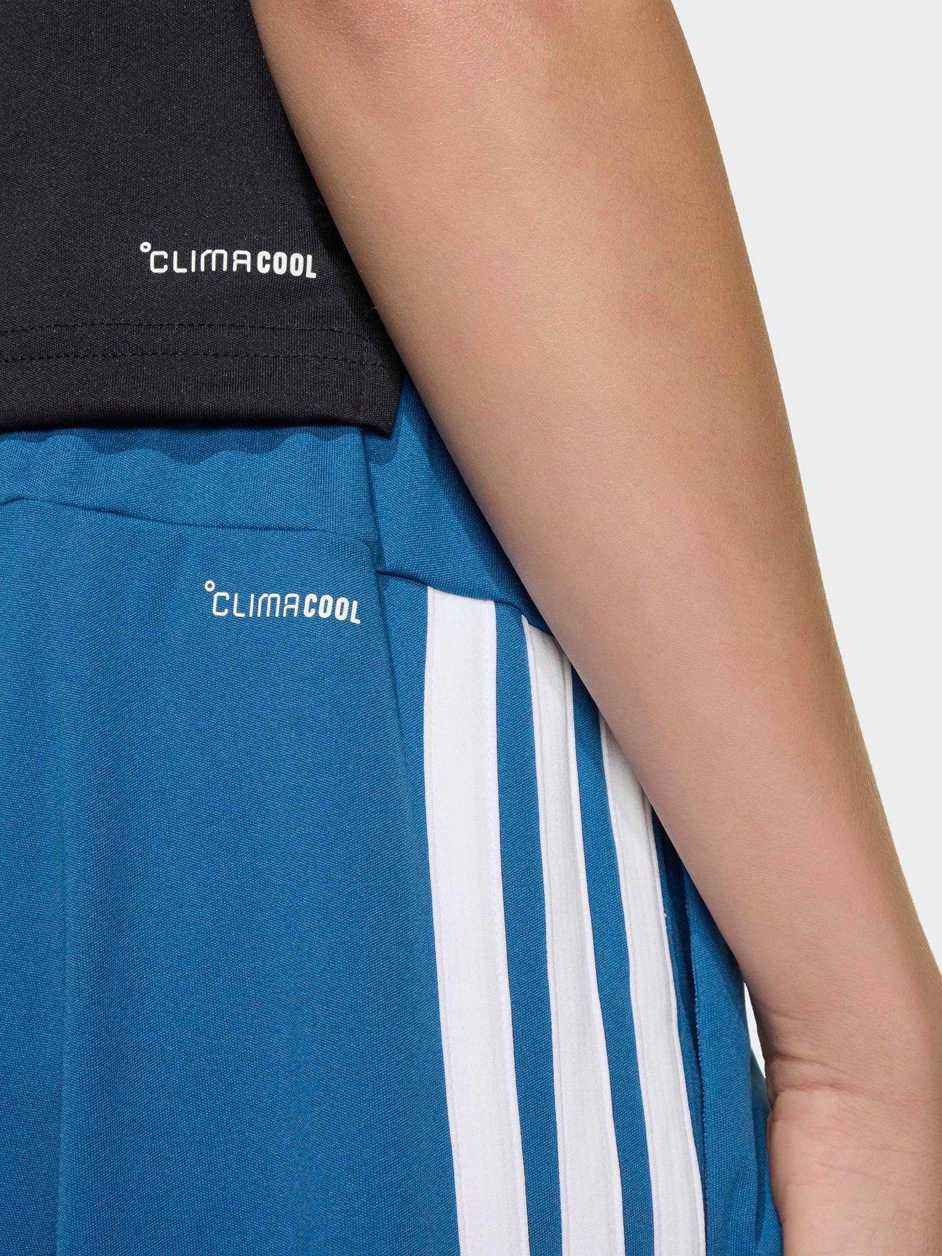 Image 5 of 5 of adidas Boys Training 3 Stripe Short - Blue - Green