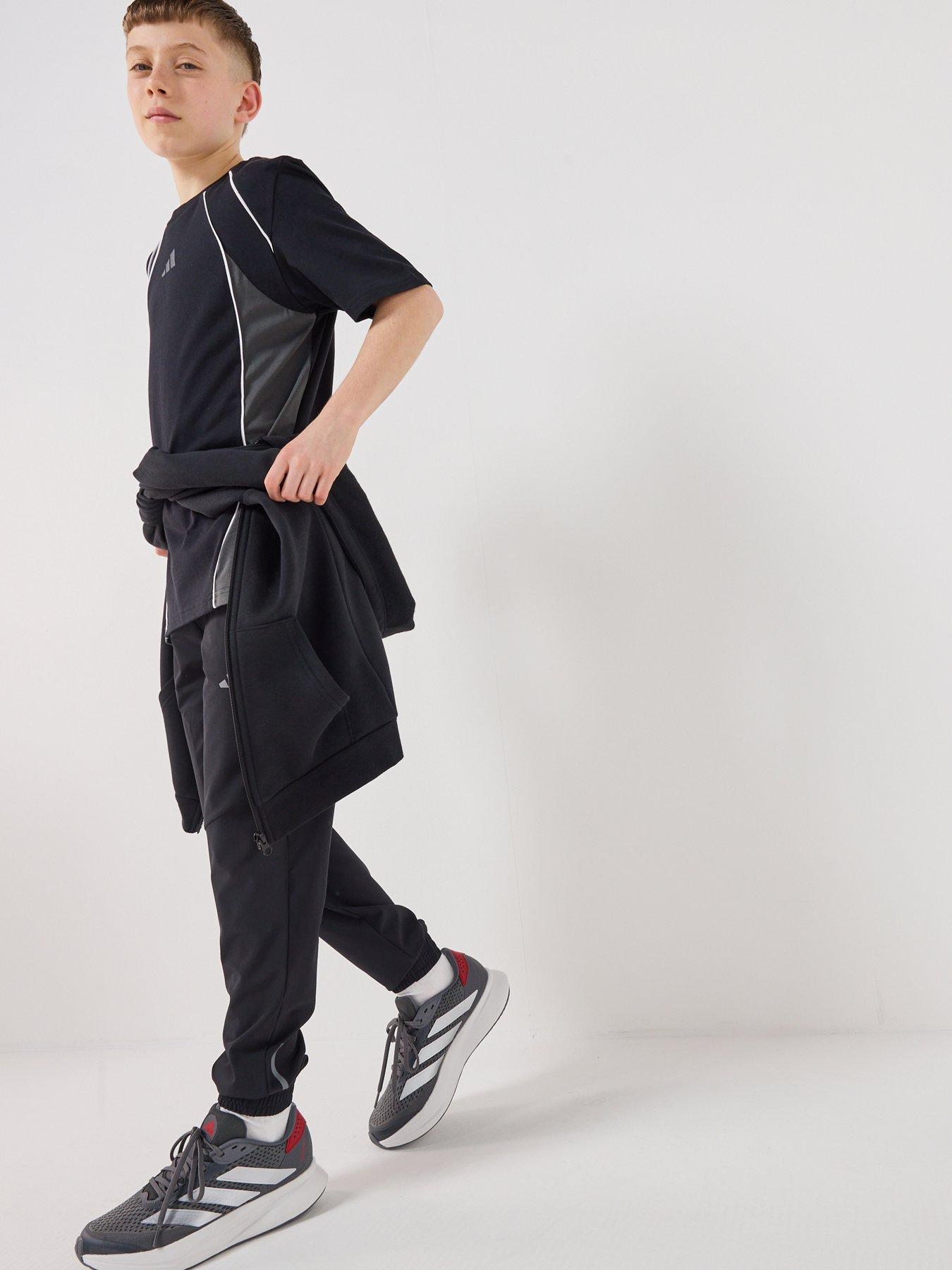 Image 3 of 7 of adidas Sportswear Junior Unisex Color Block T-Shirt - Black