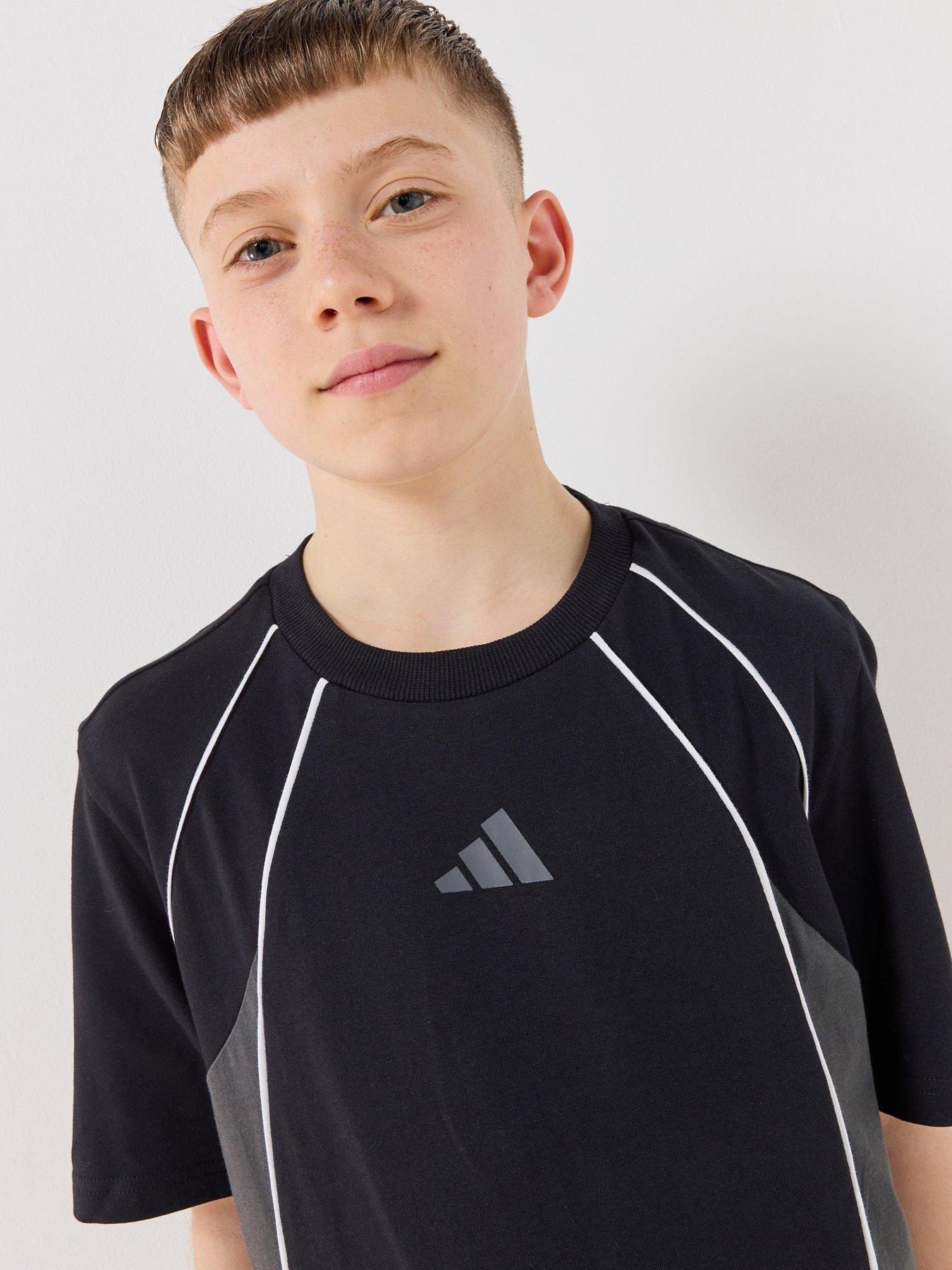 Image 5 of 7 of adidas Sportswear Junior Unisex Color Block T-Shirt - Black