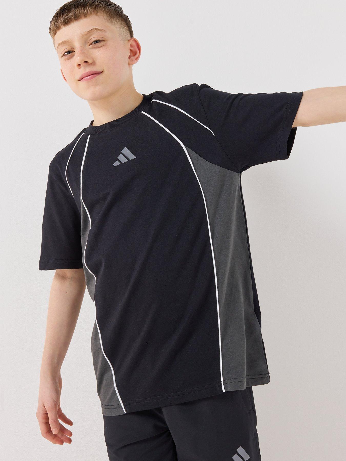 Image 6 of 7 of adidas Sportswear Junior Unisex Color Block T-Shirt - Black