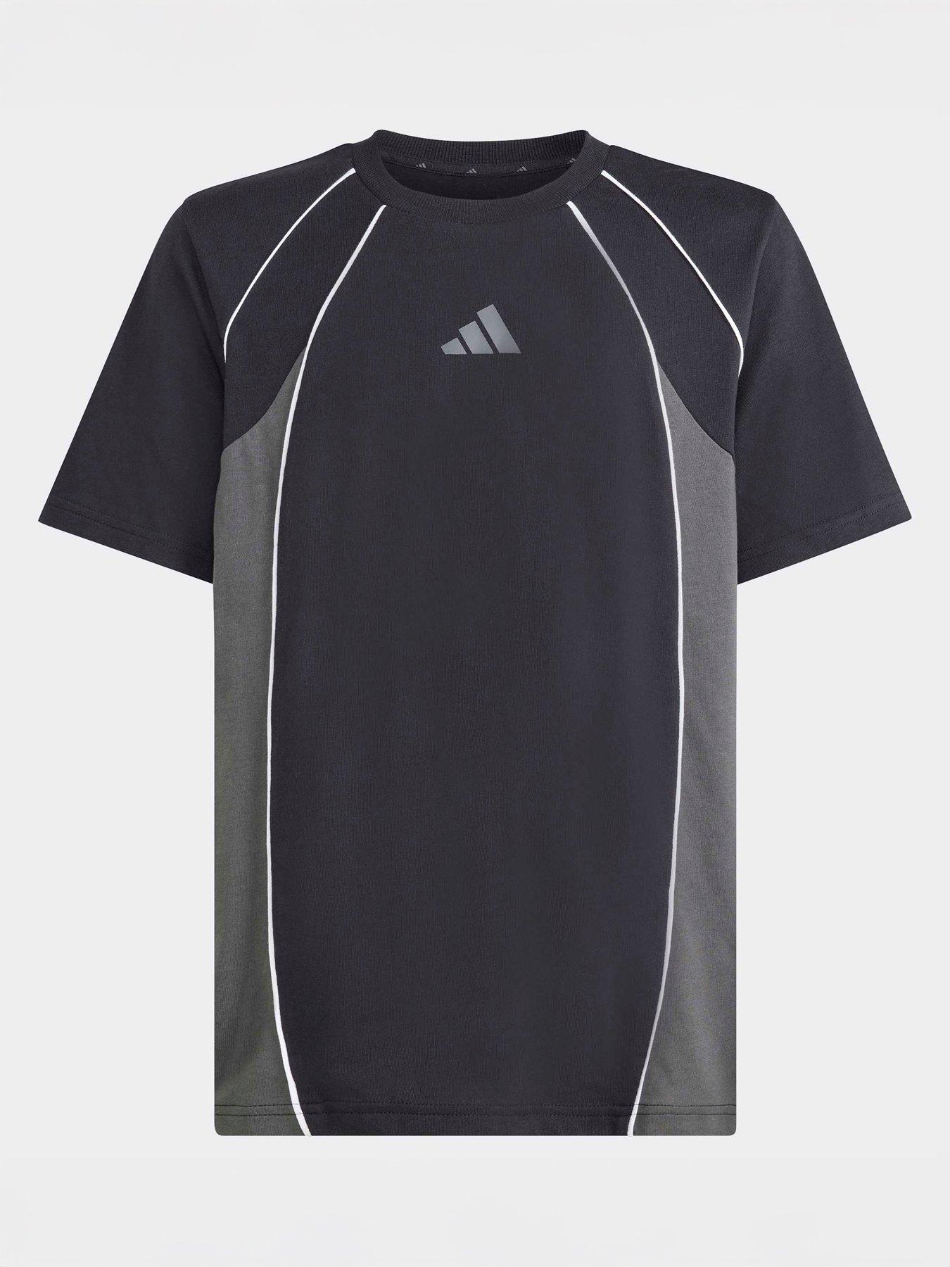 Image 7 of 7 of adidas Sportswear Junior Unisex Color Block T-Shirt - Black