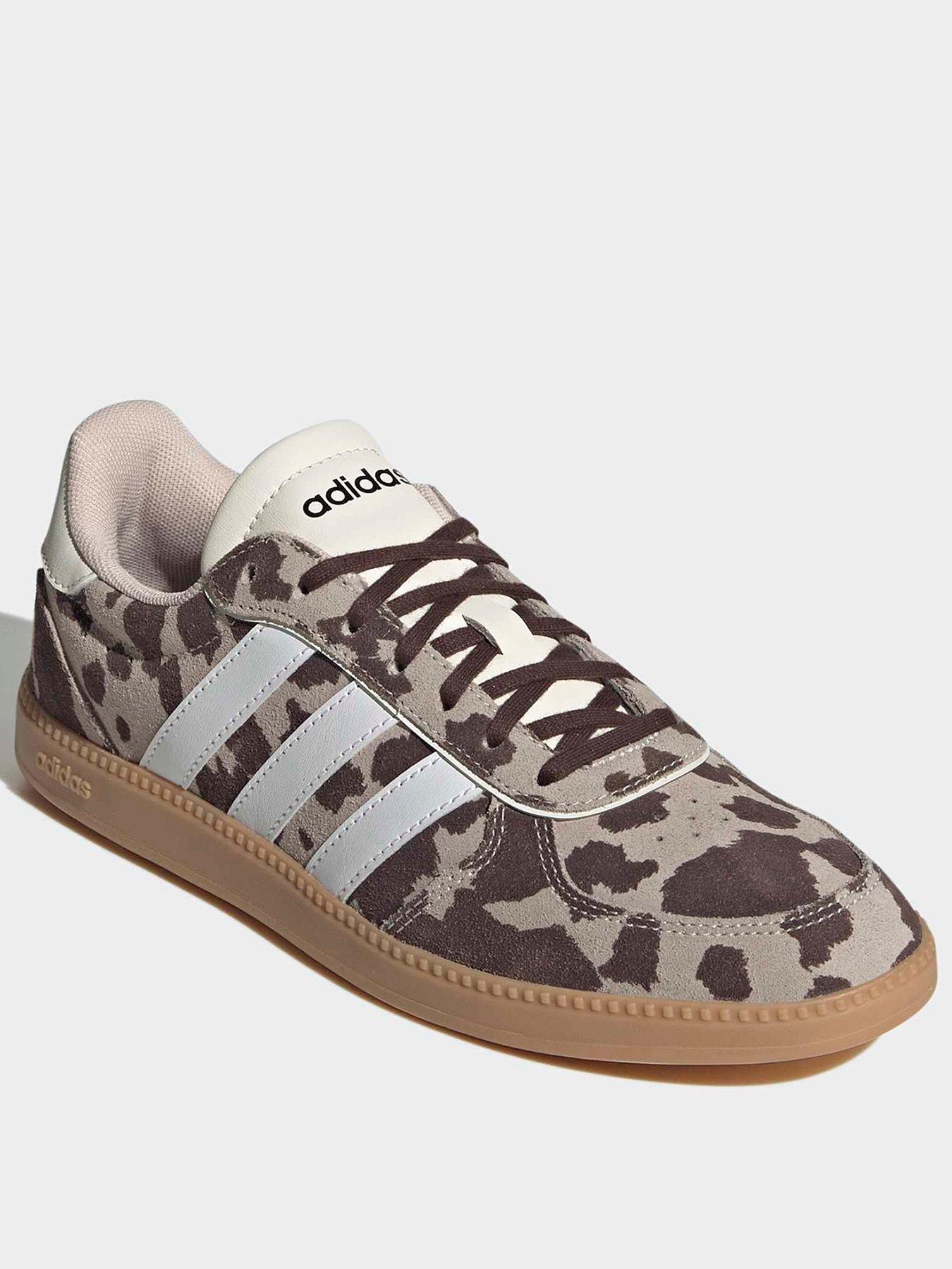 adidas Women's Cow Print Breaknet Sleek Trainers - White