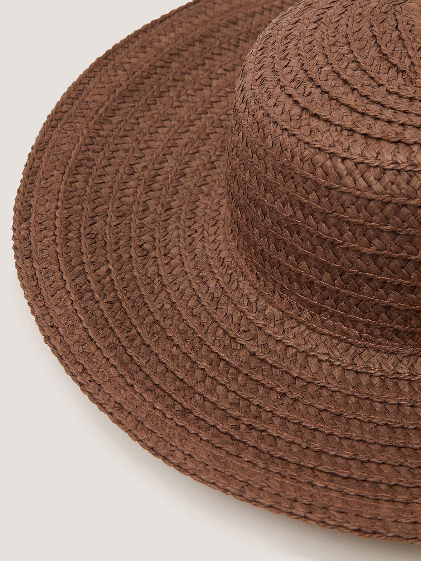  image of monsoon-aubrie-wide-brim-hat-brown