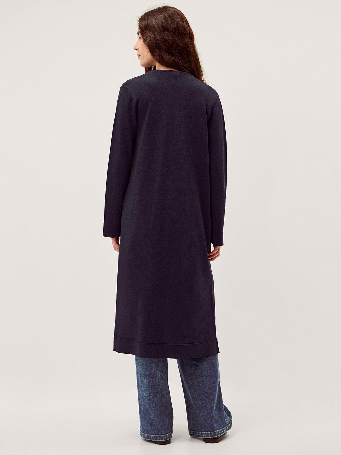  image of monsoon-leah-longline-cardigan-blue