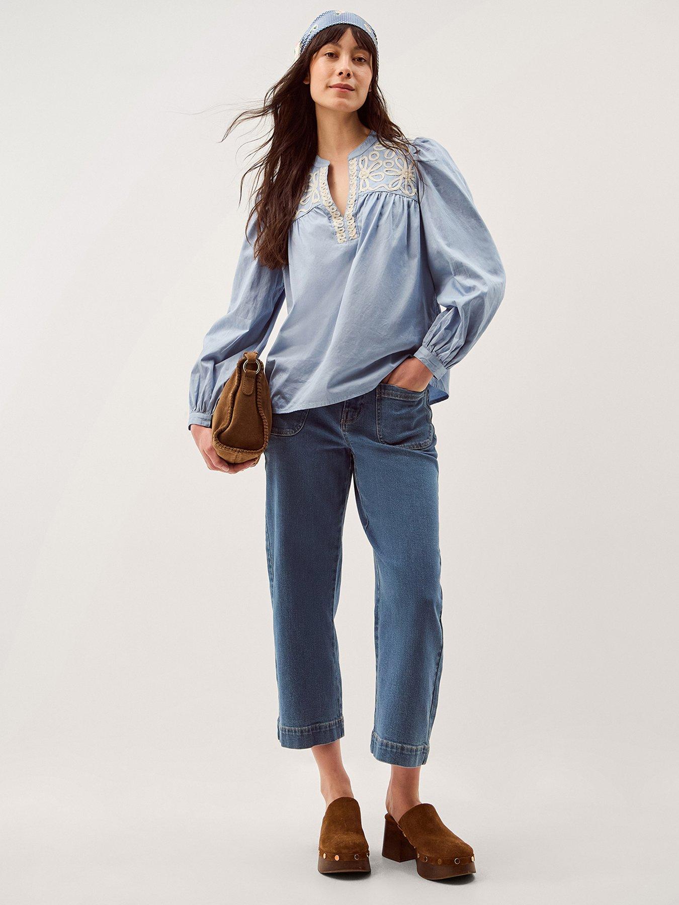 Image 3 of 5 of Monsoon Erica Cornelli Top - Blue