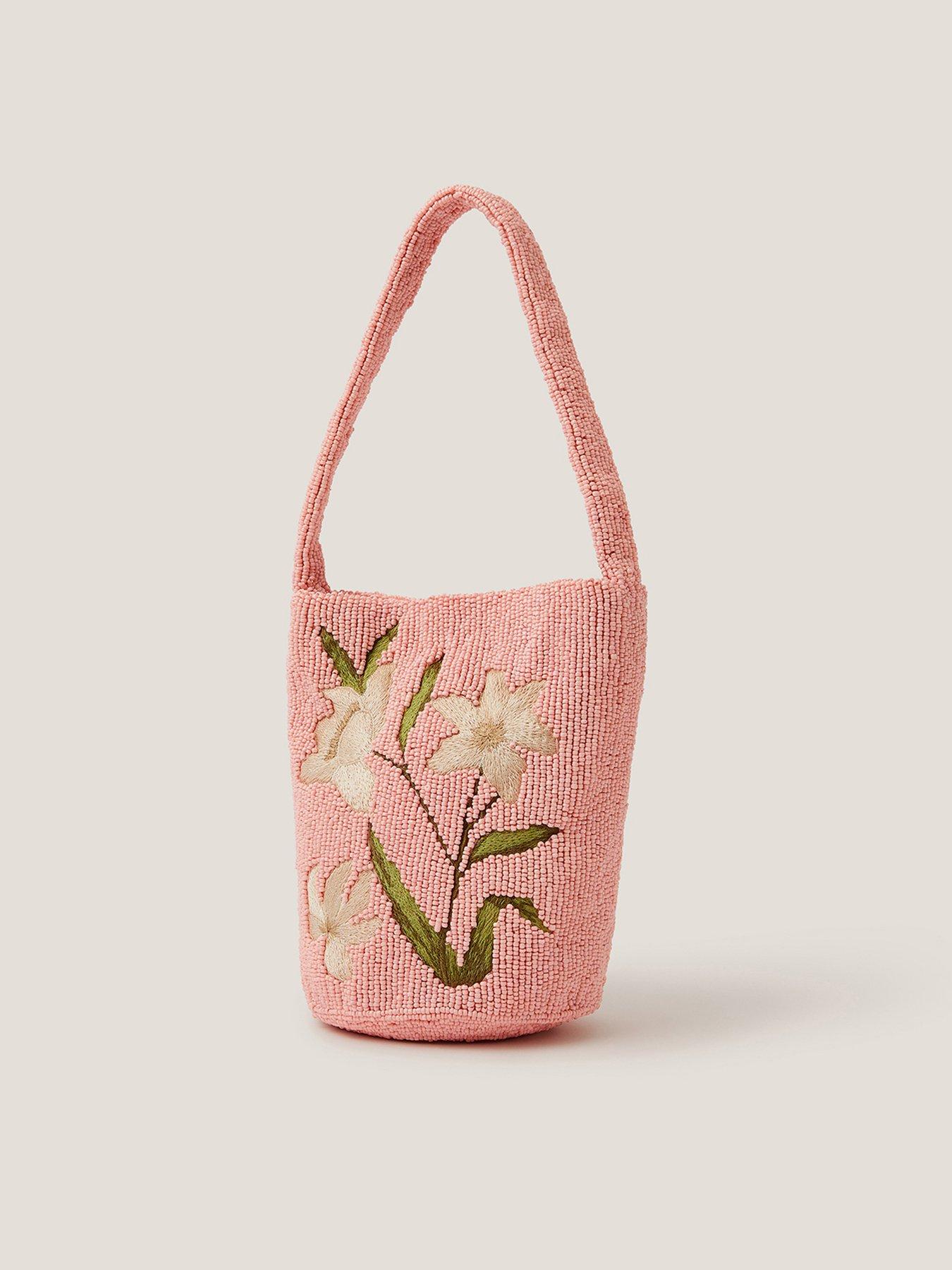  image of monsoon-victoria-beaded-bag-pink