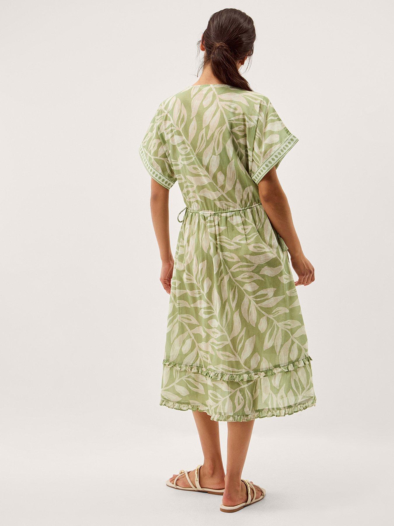Image 2 of 5 of Monsoon Lillie Printed Dress - Green