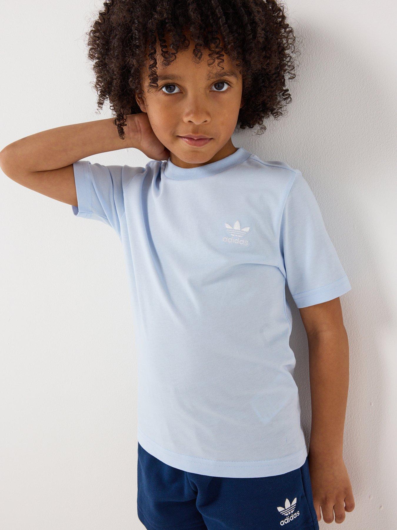 adidas Originals Kids Unisex T-Shirt  &  Shorts Set - Blue
