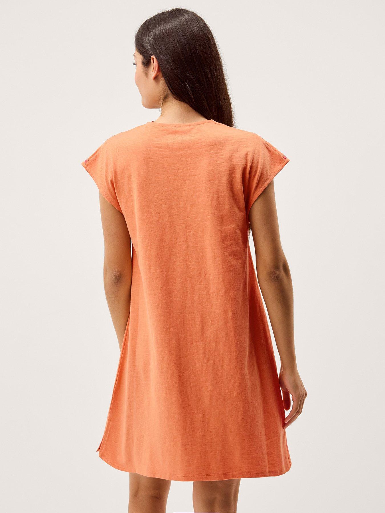 stillFront image of monsoon-juliet-embroidered-kaftan-orange