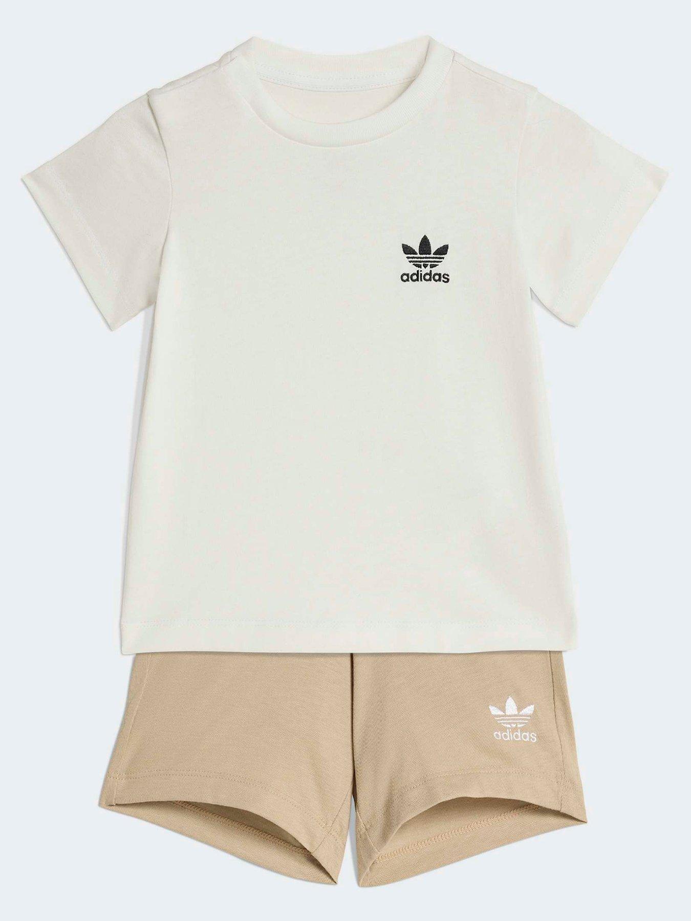 adidas Originals Infant Unisex Shorts Tee Set Kids - Beige