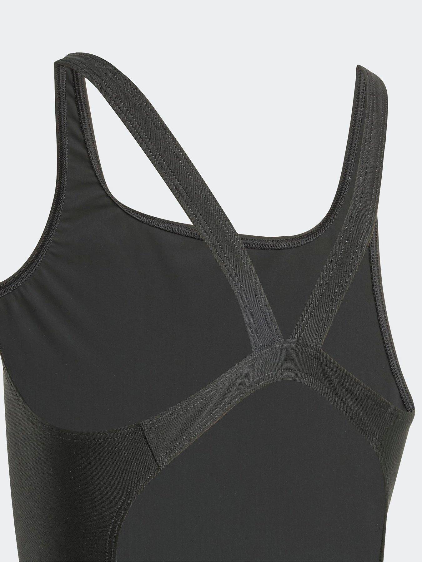 Image 3 of 4 of adidas Girls Essentials V Back Swimsuit - Black